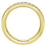 Eternity Band Wedding Ring in 14k Yellow Gold with Round Natural Diamond at Gabriel & Co.