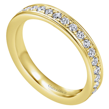 Romana - 14K Yellow Gold Channel Set Diamond Eternity Band