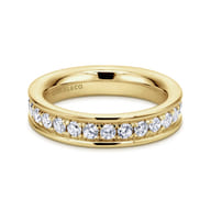 Romana - 14K Yellow Gold Channel Set Diamond Eternity Band