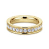 Eternity Band Wedding Ring in 14k Yellow Gold with Round Natural Diamond at Gabriel & Co.