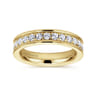 Eternity Band Wedding Ring in 14k Yellow Gold with Round Natural Diamond at Gabriel & Co.