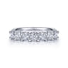Straight Wedding Ring in 14k White Gold with Round Natural Diamond at Gabriel & Co.