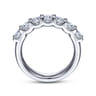 Straight Wedding Ring in 14k White Gold with Round Natural Diamond at Gabriel & Co.
