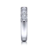 Straight Wedding Ring in 14k White Gold with Round Natural Diamond at Gabriel & Co.