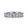Fancy Wedding Ring in 14k White Gold with Round Natural Diamond at Gabriel & Co.