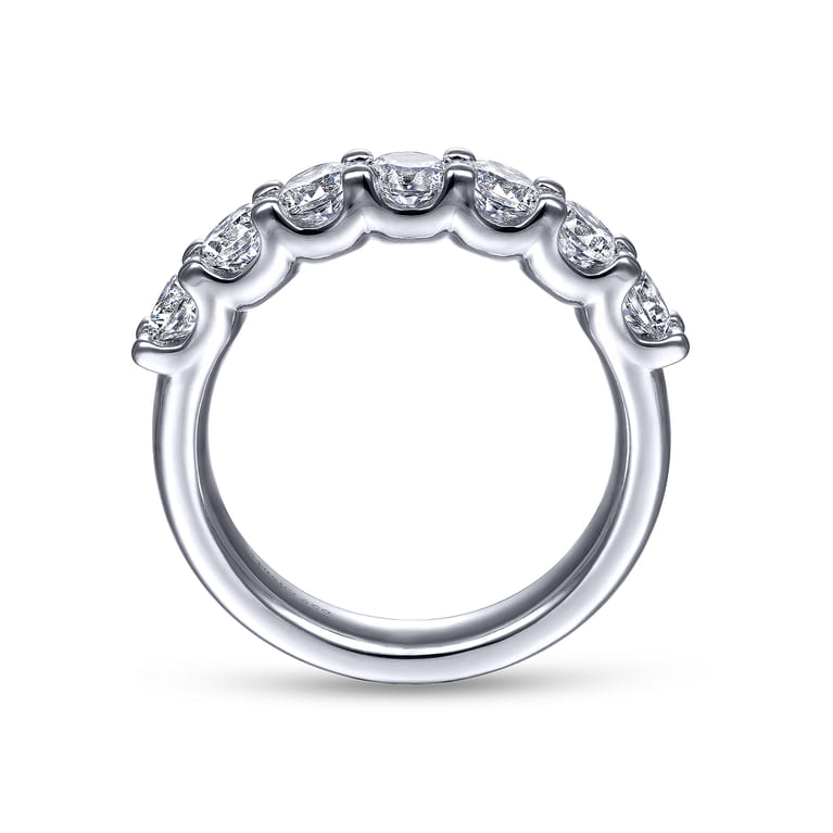 Fancy Wedding Ring in 14k White Gold with Round Natural Diamond at Gabriel & Co. - Shot 2