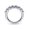 Fancy Wedding Ring in 14k White Gold with Round Natural Diamond at Gabriel & Co.