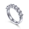 Fancy Wedding Ring in 14k White Gold with Round Natural Diamond at Gabriel & Co.