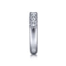 Fancy Wedding Ring in 14k White Gold with Round Natural Diamond at Gabriel & Co.