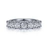 Fancy Wedding Ring in 14k White Gold with Round Natural Diamond at Gabriel & Co.