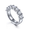 Fancy Wedding Ring in 14k White Gold with Round Natural Diamond at Gabriel & Co.