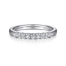 Straight Wedding Ring in 14k White Gold with Round Natural Diamond at Gabriel & Co.