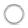 Straight Wedding Ring in 14k White Gold with Round Natural Diamond at Gabriel & Co.