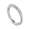 Straight Wedding Ring in 14k White Gold with Round Natural Diamond at Gabriel & Co.