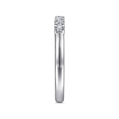 Ronda - 14K White Gold Round 7 Stone Diamond Anniversary Band
