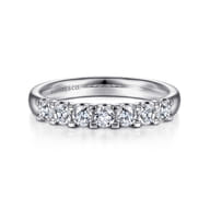 Ronda - 14K White Gold Round 7 Stone Diamond Anniversary Band