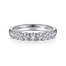 Straight Wedding Ring in 14k White Gold with Round Natural Diamond at Gabriel & Co.