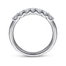 Straight Wedding Ring in 14k White Gold with Round Natural Diamond at Gabriel & Co.