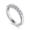 Straight Wedding Ring in 14k White Gold with Round Natural Diamond at Gabriel & Co.