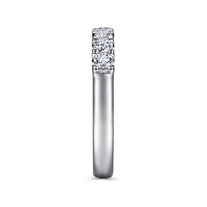 Ronda - 14K White Gold Round 7 Stone Diamond Anniversary Band