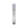 Straight Wedding Ring in 14k White Gold with Round Natural Diamond at Gabriel & Co.