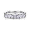 Straight Wedding Ring in 14k White Gold with Round Natural Diamond at Gabriel & Co.