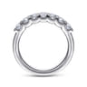 Straight Wedding Ring in 14k White Gold with Round Natural Diamond at Gabriel & Co.