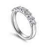 Straight Wedding Ring in 14k White Gold with Round Natural Diamond at Gabriel & Co.