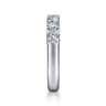 Straight Wedding Ring in 14k White Gold with Round Natural Diamond at Gabriel & Co.