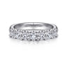 Straight Wedding Ring in 14k White Gold with Round Natural Diamond at Gabriel & Co.