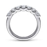 Straight Wedding Ring in 14k White Gold with Round Natural Diamond at Gabriel & Co.