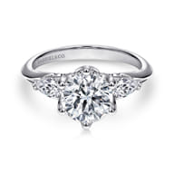 Rosario - 14K White Gold Diamond Engagement Ring