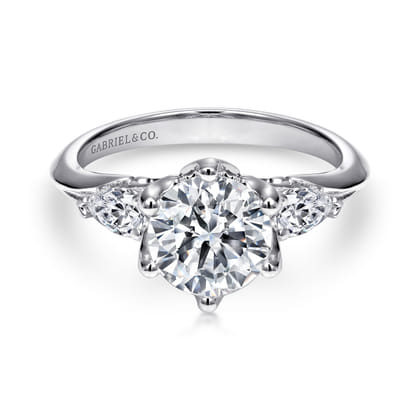 Rosario - 14K White Gold Diamond Engagement Ring