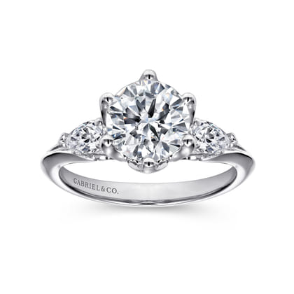 Rosario - 14K White Gold Diamond Engagement Ring