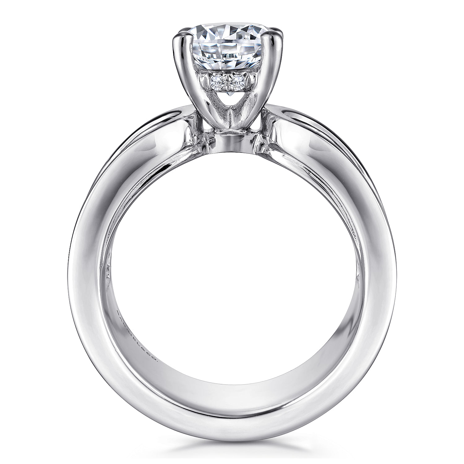 Roseum - 14K White Gold Round Diamond Engagement Ring - 0.6 ct - Shot 2