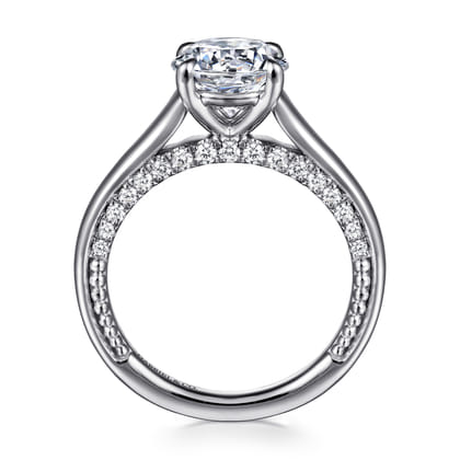 Rosey - 14K White Gold Round Diamond Engagement Ring