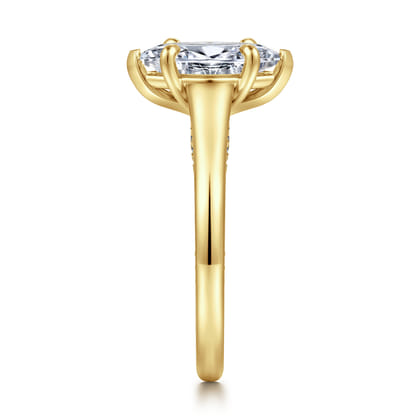 Rosey - 14K Yellow Gold Marquise Shape Diamond Engagement Ring