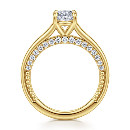 Rosey - 14K Yellow Gold Oval Diamond Engagement Ring