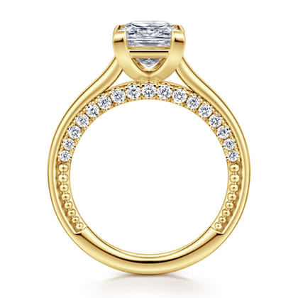Rosey - 14K Yellow Gold Princess Cut Diamond Engagement Ring