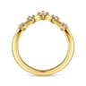 Curved Wedding Ring in 14k Yellow Gold with Round Natural Diamond at Gabriel & Co.