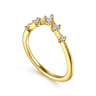 Curved Wedding Ring in 14k Yellow Gold with Round Natural Diamond at Gabriel & Co.