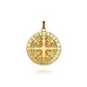 Round 14K Yellow Gold St Christopher Protect Us Pendant