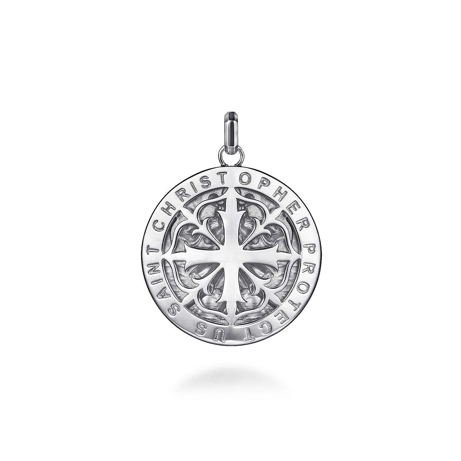 Round-925-Sterling-Silver-St--Christopher-Protect-Us-Pendant2