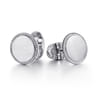 Round Cufflinks Twisted Rope Trim 925 Sterling Silver