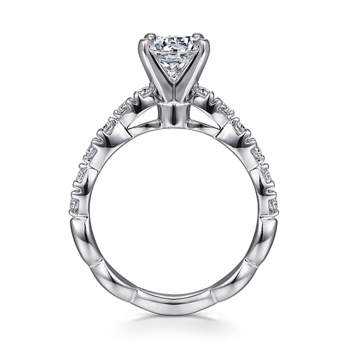 Rowan - 14K White Gold Round Diamond Engagement Ring - 0.45 ct - Shot 2