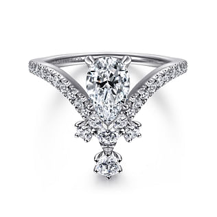 Royalty---14K-White-Gold-Pear-Shape-V-Shape-Diamond-Engagement-Ring1