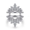 Enhancer Wedding Ring in 14k White Gold with Round Natural Diamond at Gabriel & Co.