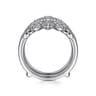 Enhancer Wedding Ring in 14k White Gold with Round Natural Diamond at Gabriel & Co.