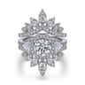 Enhancer Wedding Ring in 14k White Gold with Round Natural Diamond at Gabriel & Co.