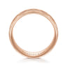 Russell - 14K Rose Gold 8mm - Engraved Men's Wedding Band in Satin Finish